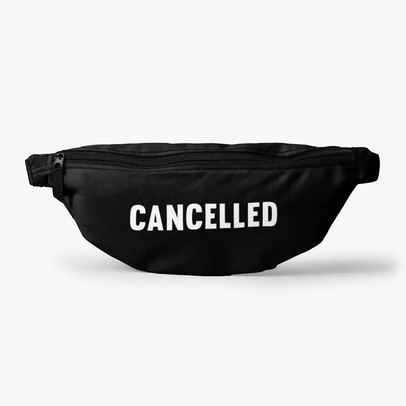 CANCELLED, White on Black