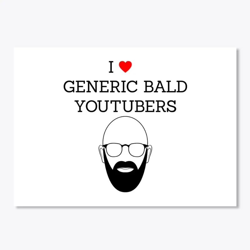 Generic Bald YouTubers, Black on White